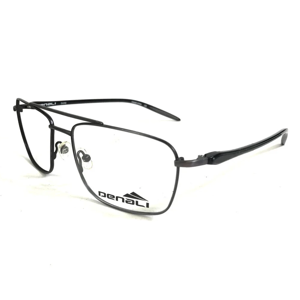 Denali Eyeglasses Frames DUNE PEWTER Gray Black Pilot Wire Rim 57-17-140